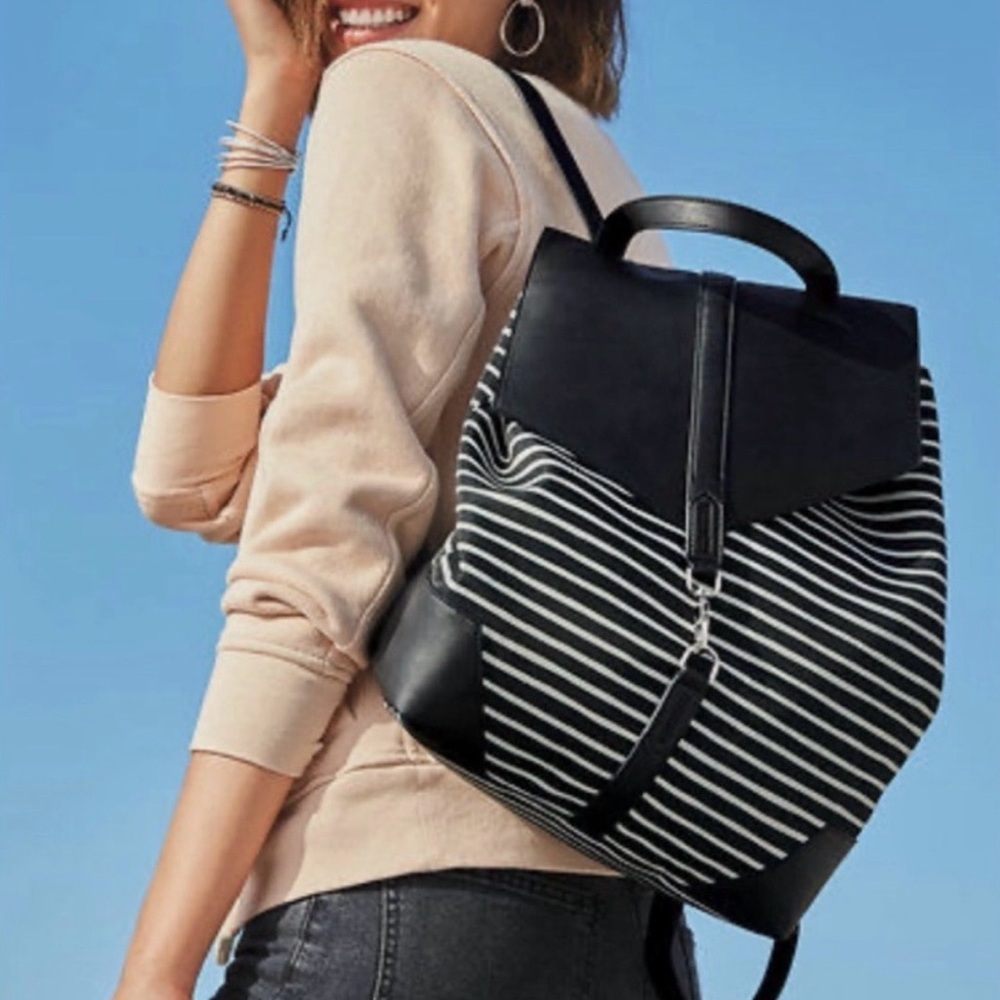 Stella & Dot Striped Canvas Backpack - Women Bags